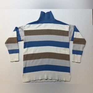 Ann Taylor Horizontal Stripe Women’s Medium Turtleneck Sweater